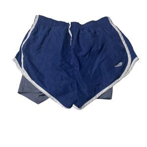 3/$25 pony shorts layered blue and grey